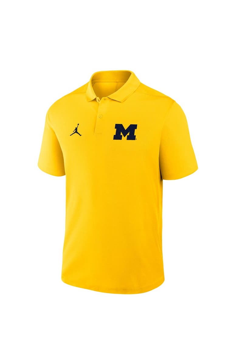 Jordan Brand Men's Jordan Brand Maize Michigan Wolverines Primetime Victory Primary Logo Performance Polo, Alternate, color, Maize