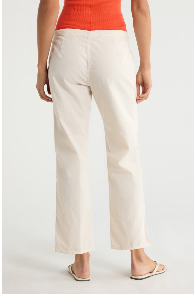 Laguna Drawstring Straight Leg Cotton Pants, Alternate, color, CREMA