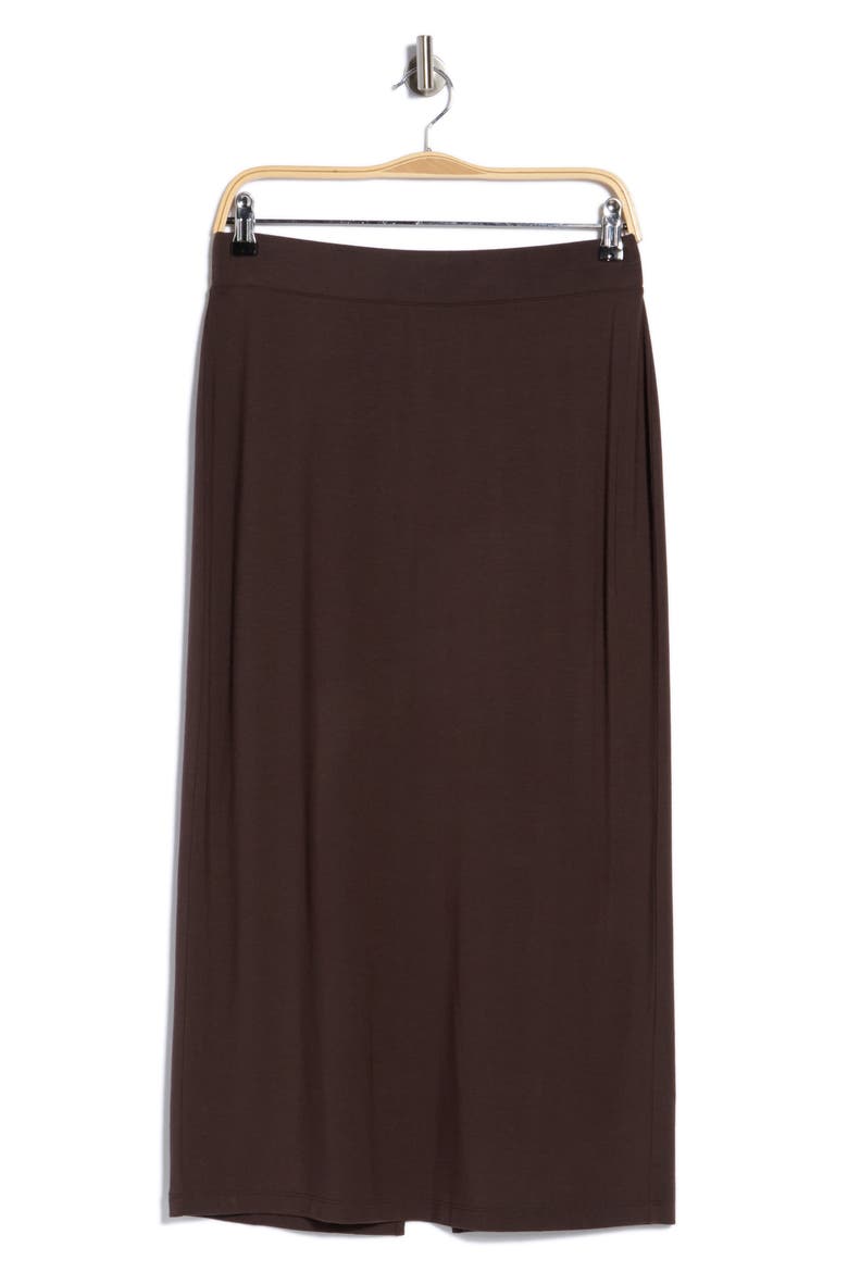 Pull-On Midi Skirt, Alternate, color, DK COFFEE