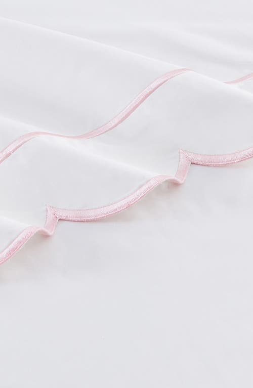 Melange Home Scallop Frame 300 Thread Count Sheet Set In Pink
