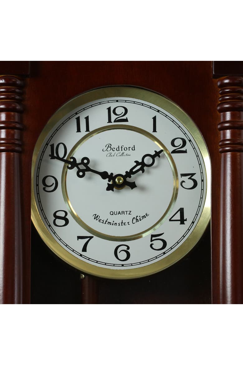 27.5in Cherry Oak Wall Clock, Alternate, color, Cherry Oak