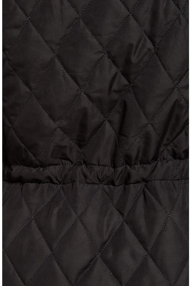 Millfire Diamond Hooded Quilted Jacket, Alternate, color, BLACK/ JUNIPER TARTAN
