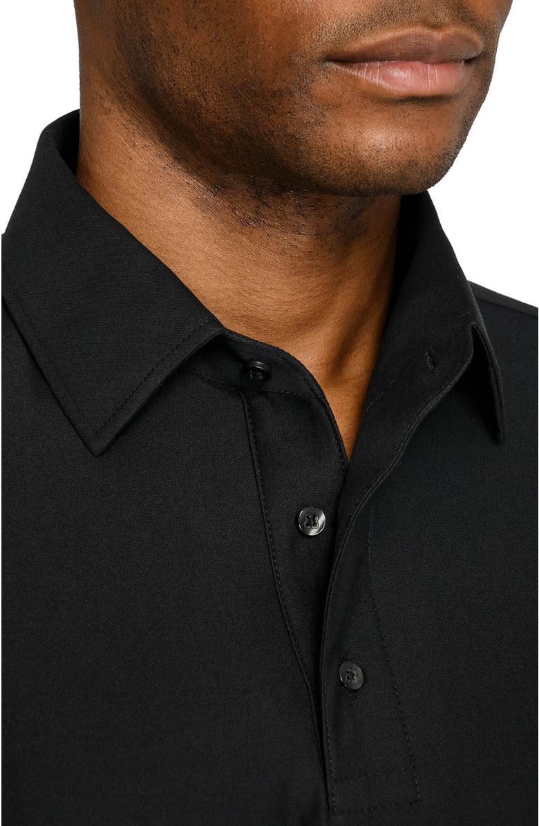 Brooklyn Brigade Solid Mapleton Luxe Cross Dyed Polo, Alternate, color, Black