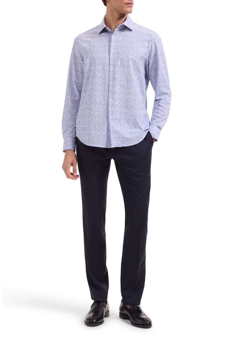 James OoohCotton® Abstract Print Twill Button-Up Shirt, Alternate, color, LILAC