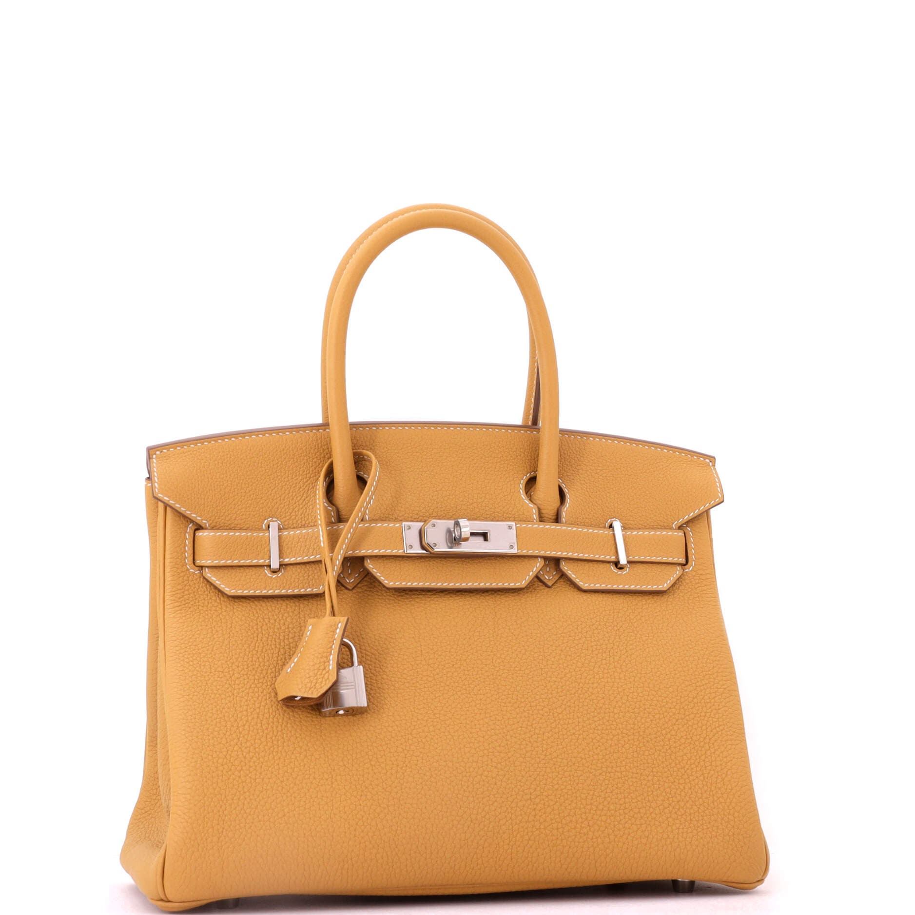 Birkin Handbag Light Togo with Palladium Hardware 30, Alternate, color, White