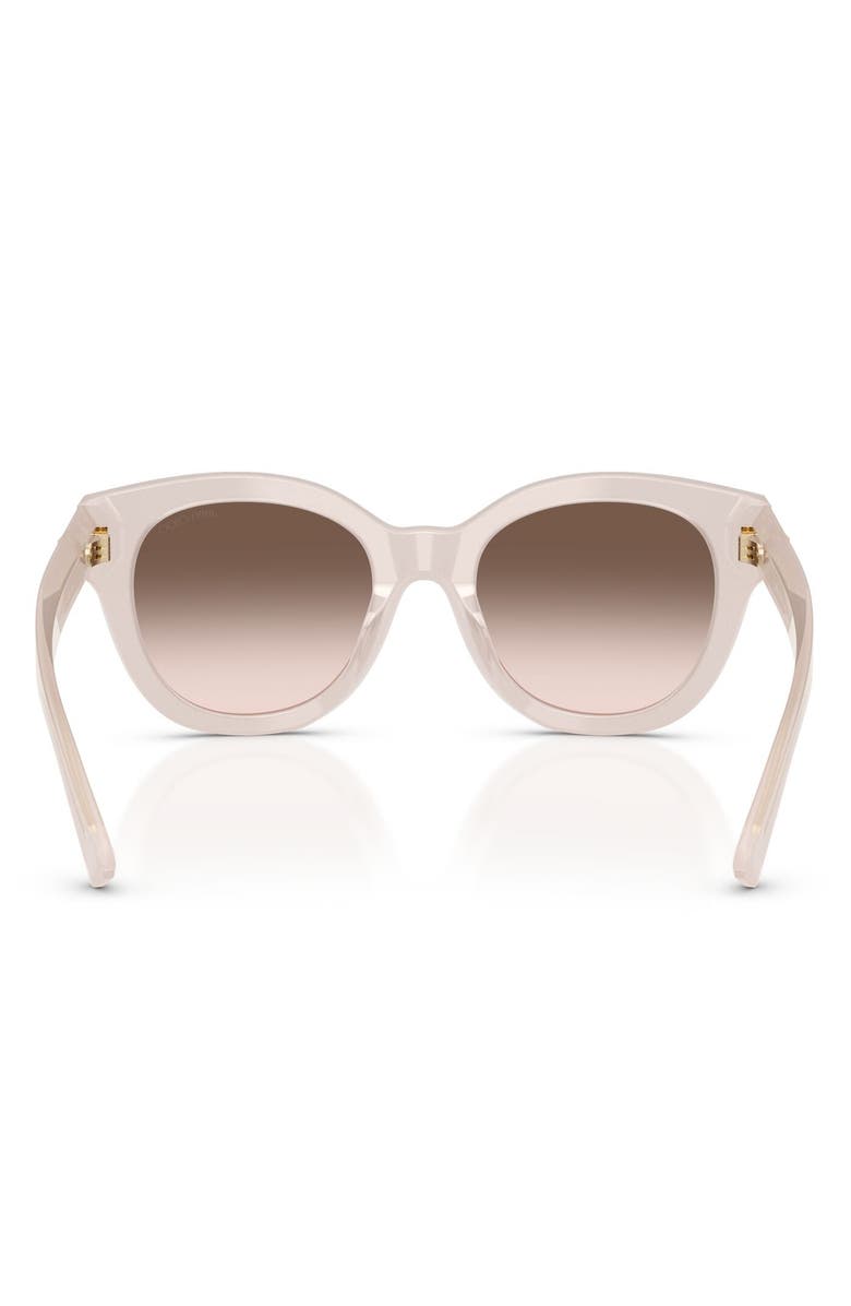 Jimmy Choo 51mm Gradient Round Sunglasses, Alternate, color, Opaline Taupe / Pink / Grey