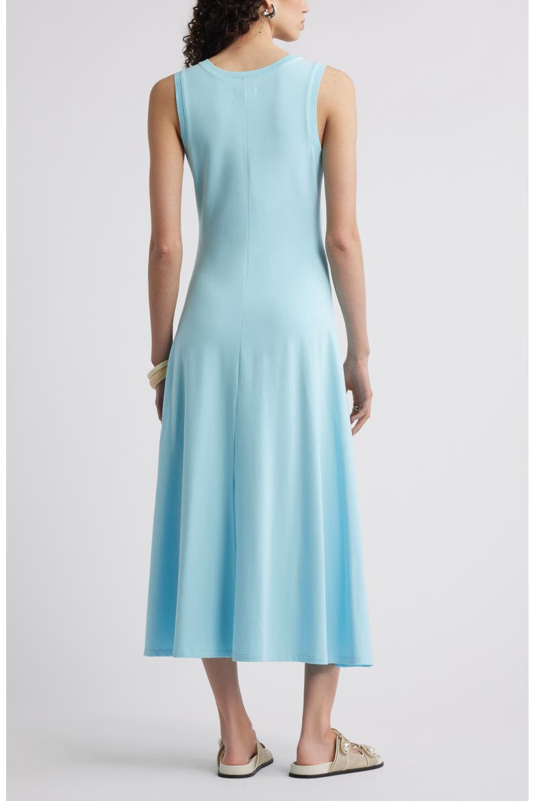 Sleeveless Cotton Blend Dress, Alternate, color, BLUE ATOMIZER