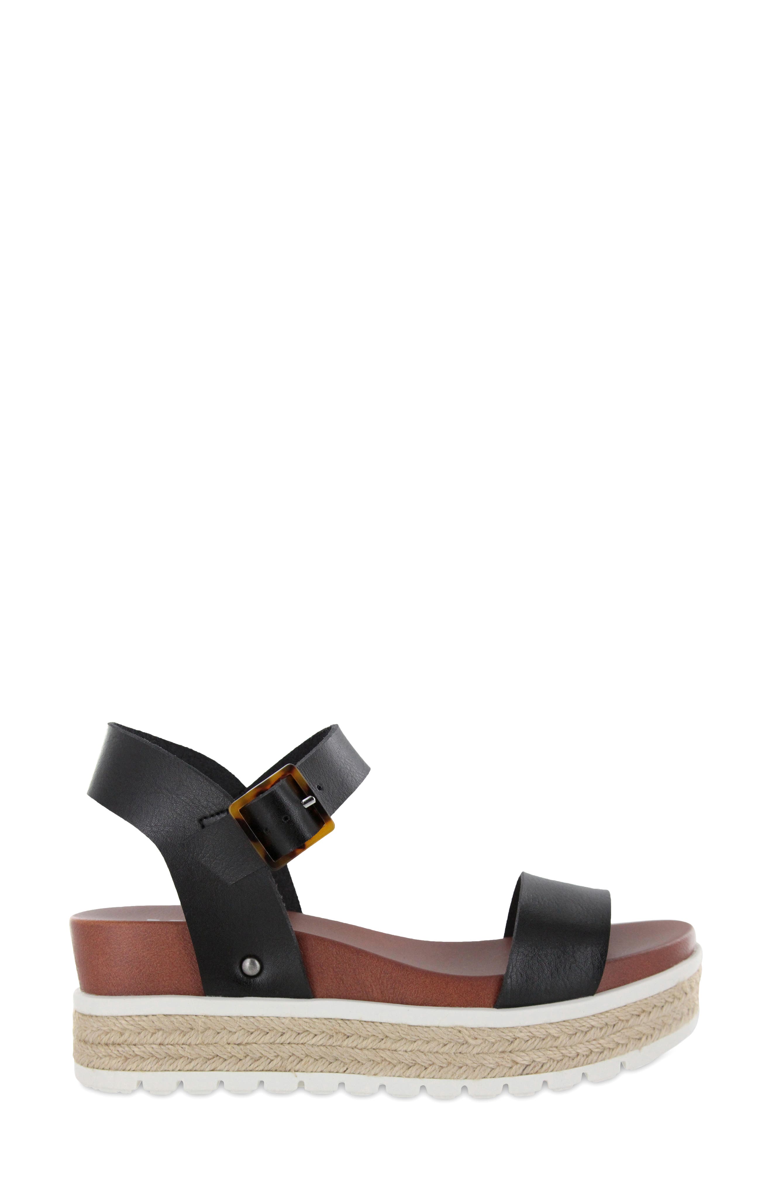 MIA Kiera Espadrille Platform Sandal, Alternate, color, Black