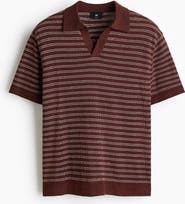 H&M Regular Fit Linen-blend Polo Shirt