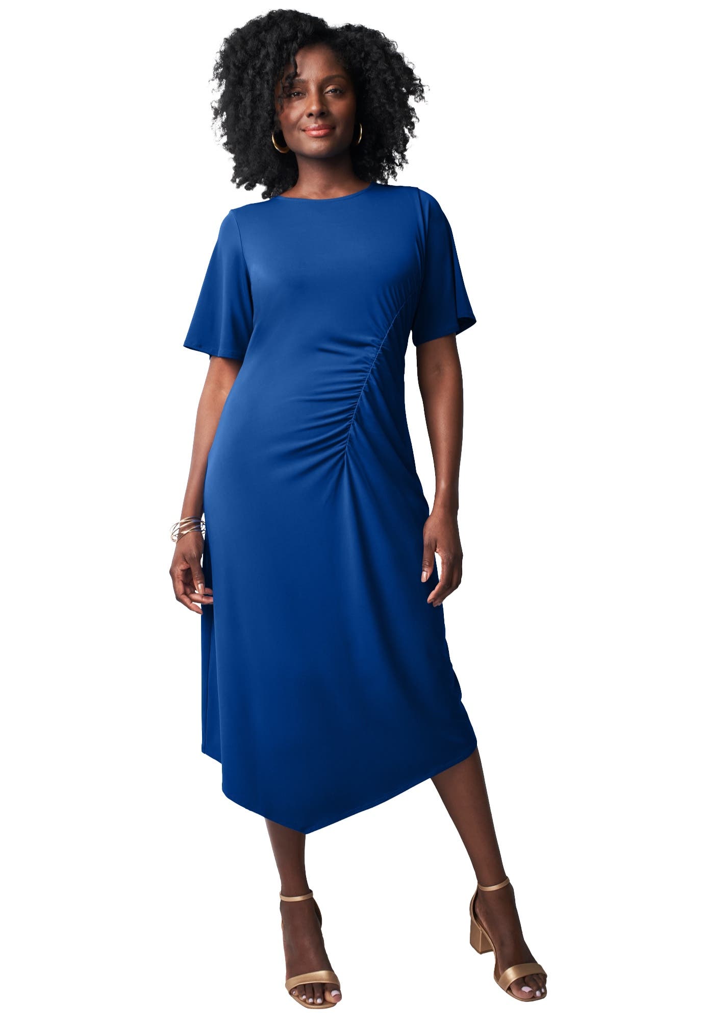 Flutter Sleeve Midi Dress