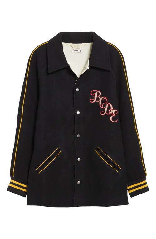 Bode Monogram Snap Reversible Jacket In Black
