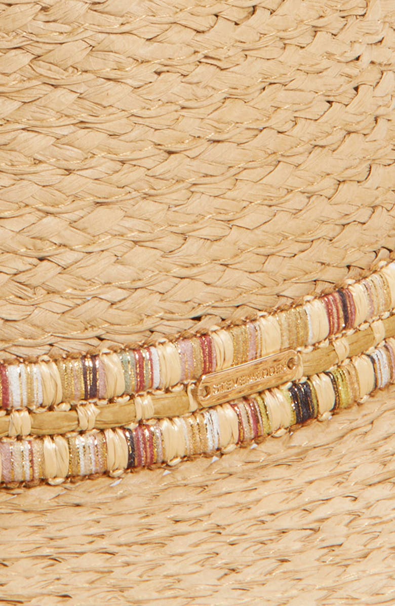 Steve Madden H-Reina Lux Spectrum Shine-Trim Panama Hat, Alternate, color,