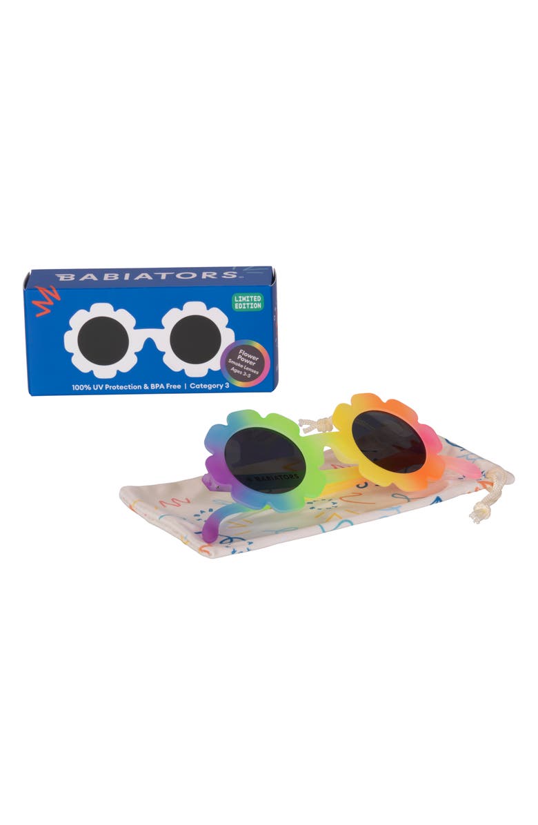Babiators Kids' Flower Power Sunglasses, Alternate, color, Rad Rainbow