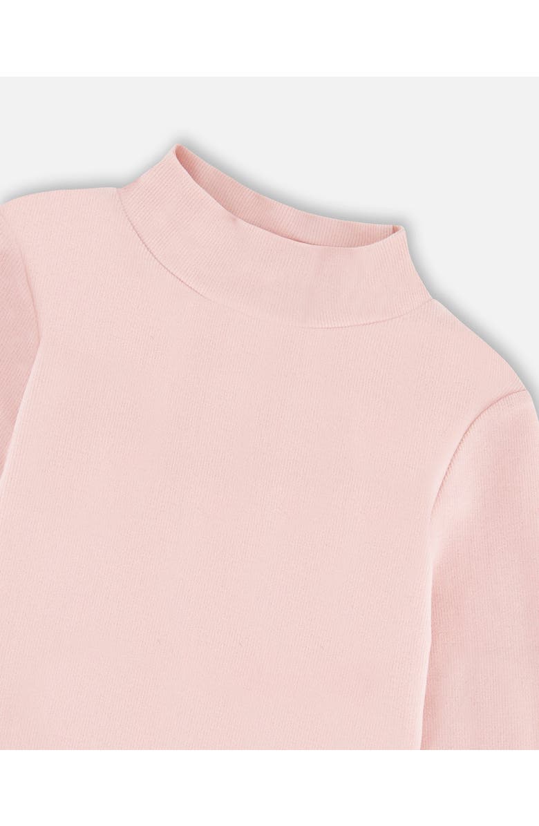 Deux par Deux Super Soft Ribbed Mock Neck Top, Alternate, color, Pink