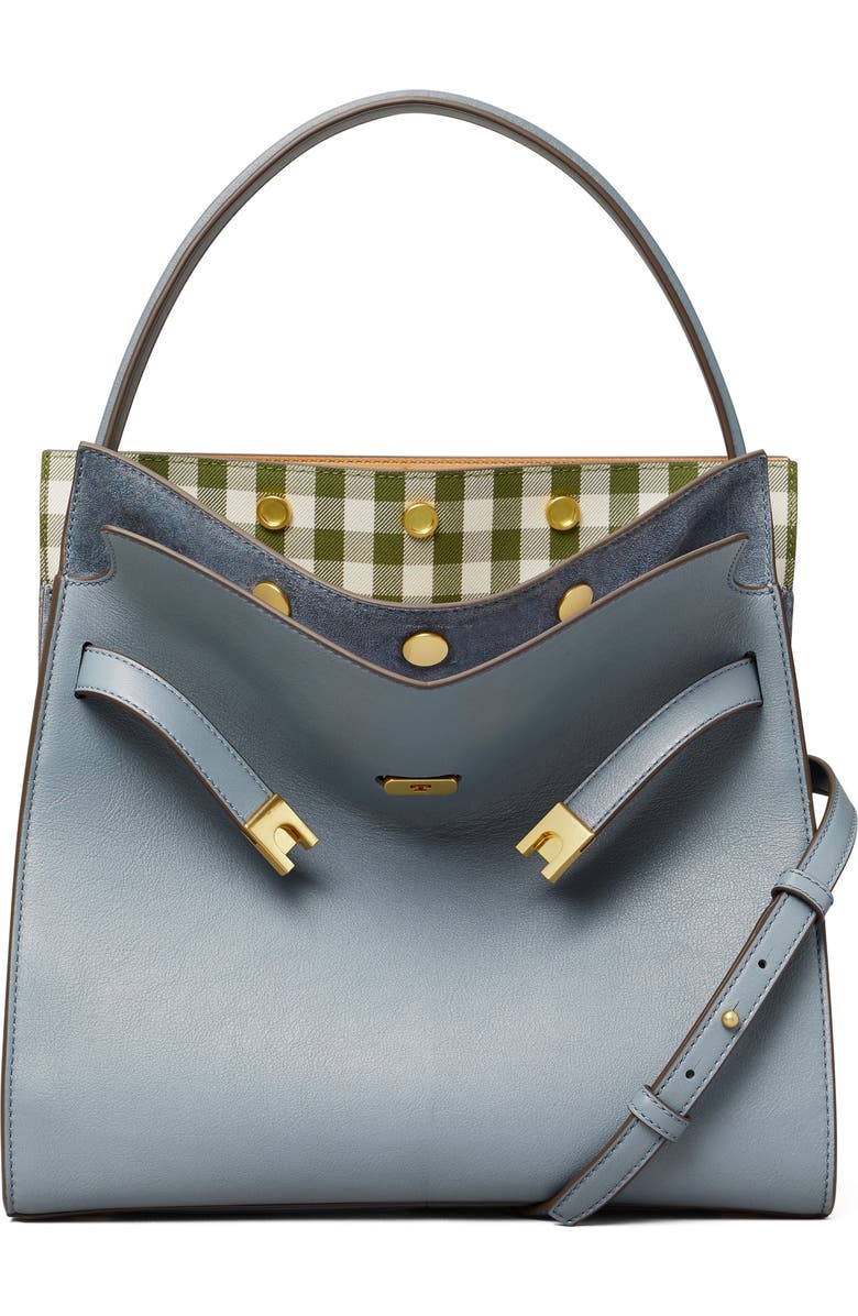 Tory Burch Lee Radziwill Leather Double Bag, Main, color,