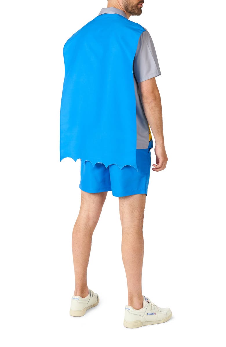 OppoSuits Batman Camp Shirt, Shorts & Removable Cape Set, Alternate, color, Blue
