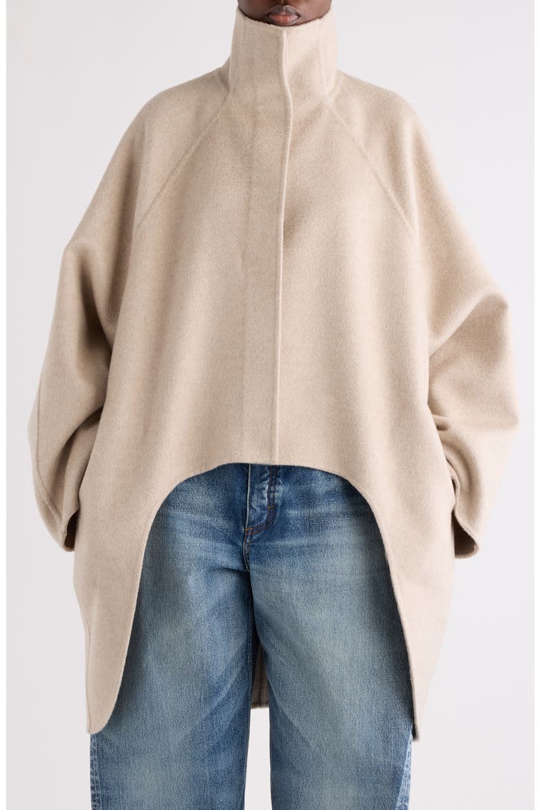 Asymmetric Double Face Cashmere Coat, Main, color, BEIGE