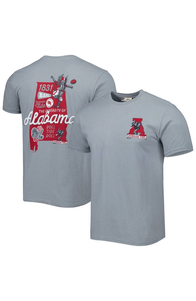 IMAGE ONE Men's Graphite Alabama Crimson Tide Vault State Comfort T-Shirt, Alternate, color, Graphite