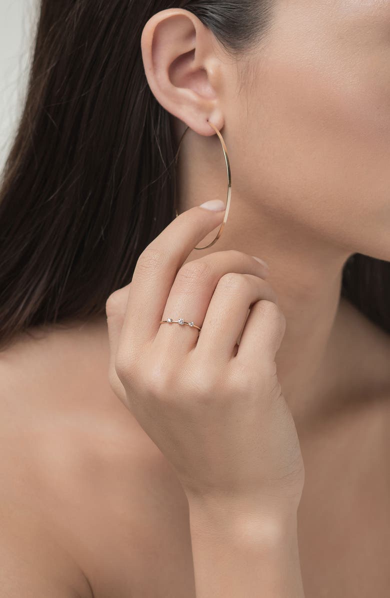 LANA Three-Stone Diamond Wire Ring, Alternate, color, 