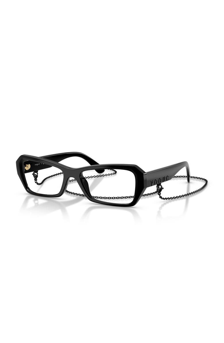 Vogue Eyewear 54mm Butterfly optical glasses, Main, color, Black