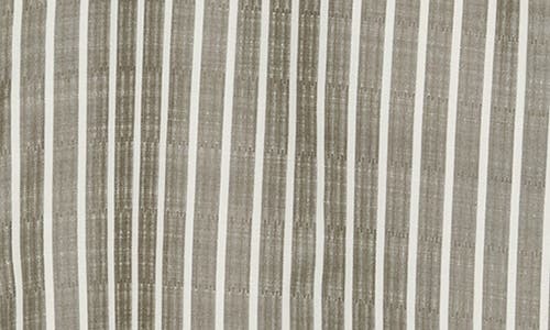 Max Studio Stripe Popover Tunic In Gray