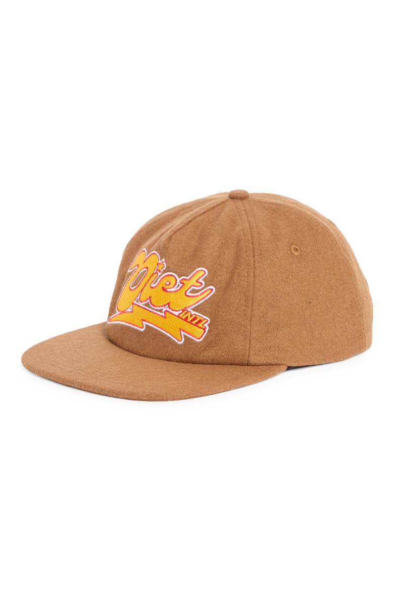 Bolt Logo Embroidered Wool Hat, Main, color, BROWN