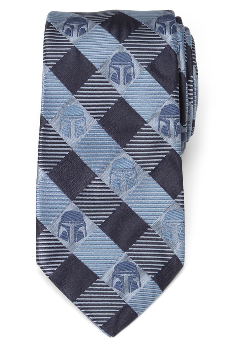 Star Wars™ Mandalorian Check Tie, Main, color, BLUE