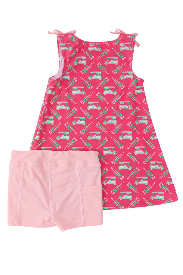 UPF50+ Active A-Line Bow Dress & Bike Short Set, Alternate, color, Cart Cutie