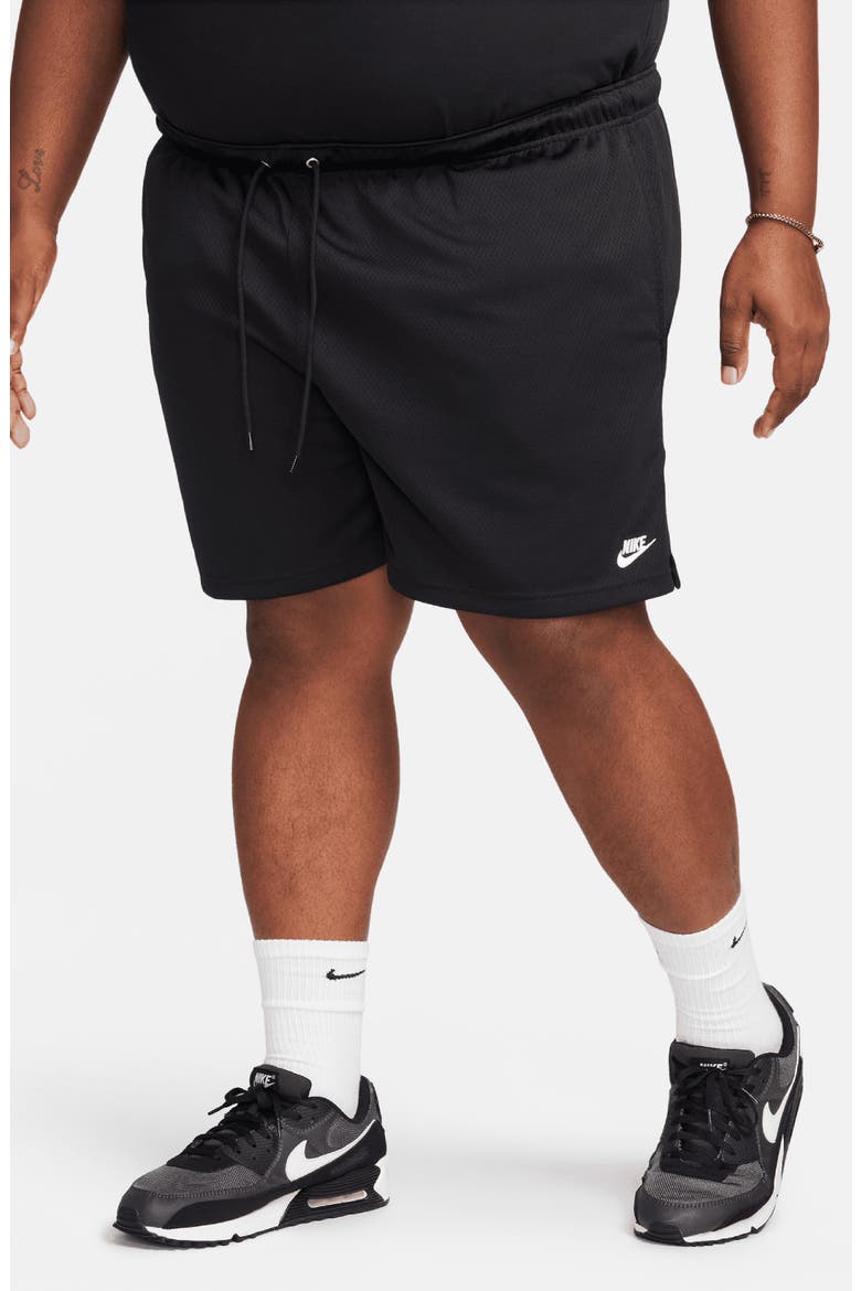 Club Flow Mesh Athletic Shorts, Alternate, color, 010 BLACK/WHITE