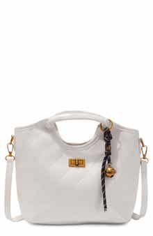 Quilted Faux Leather Handle Bag