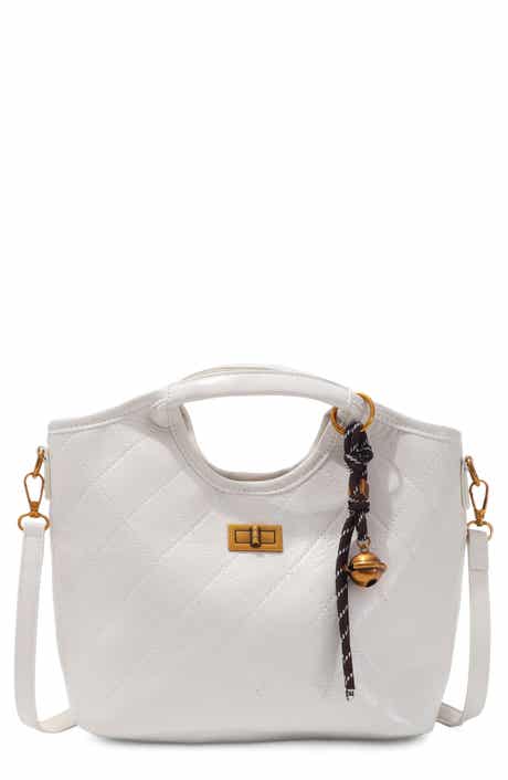Quilted Faux Leather Handle Bag