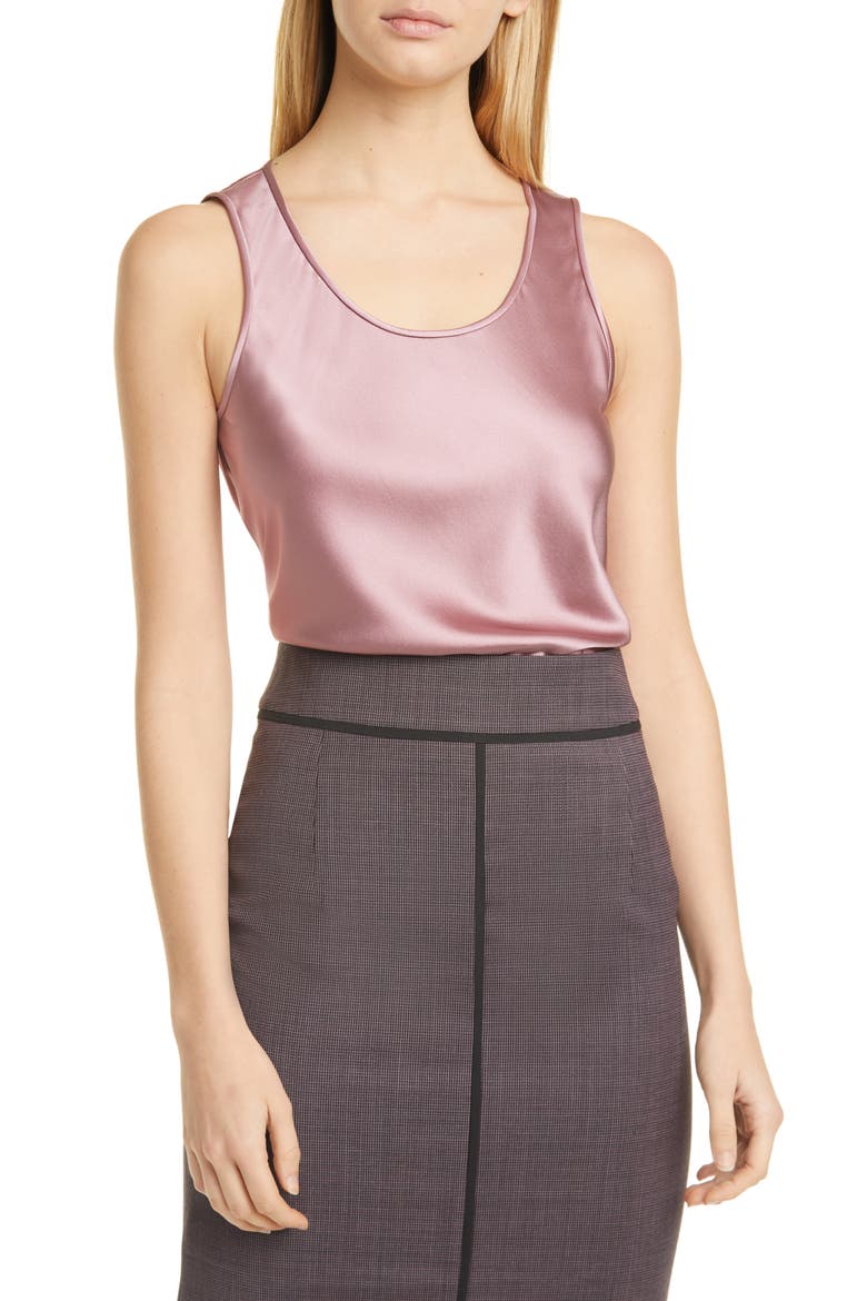 Inolea Stretch Silk Tank, Main, color, PETAL