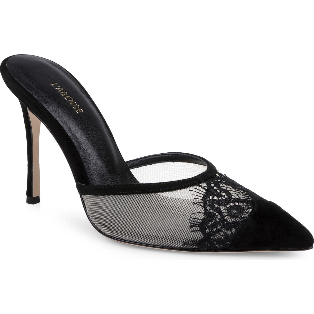L'agence Semois Pointed Toe Mule In Black