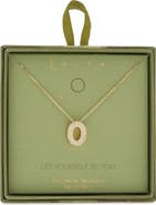 Leith Pavé Cubic Zirconia Initial Pendant Necklace