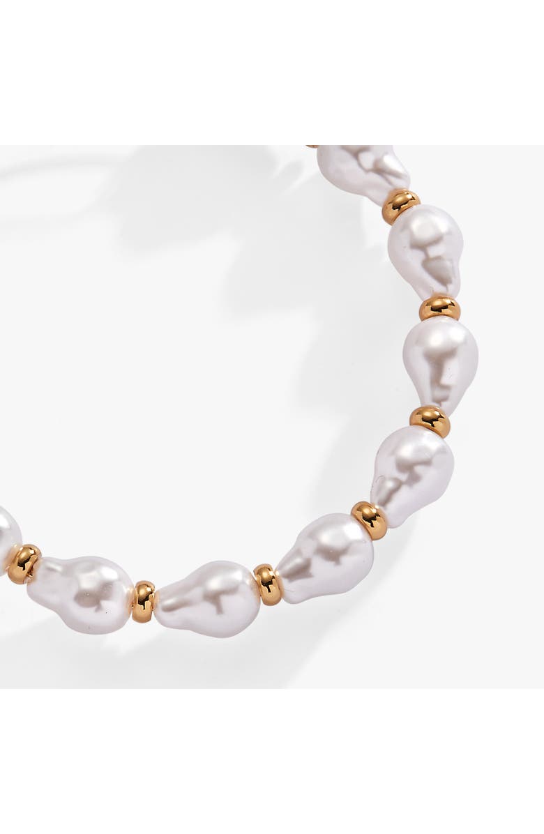 Alex and Ani Baroque Pearl Beaded Bangle Bracelet, Alternate, color, 
