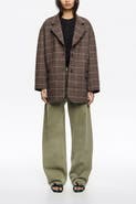 Bimba y Lola Checked Double-Face Raw Finish Coat