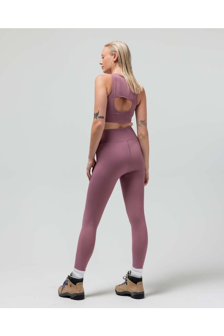 The Jersey Keyhole Sports Bra W/Fused Waist Band, Alternate, color, MAUVE