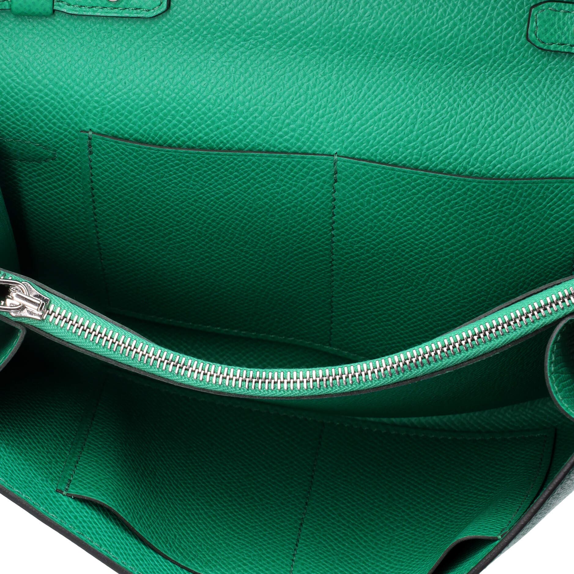 Pre-Owned Hermes Kelly To Go Wallet Epsom, Alternate, color, Vert Jade