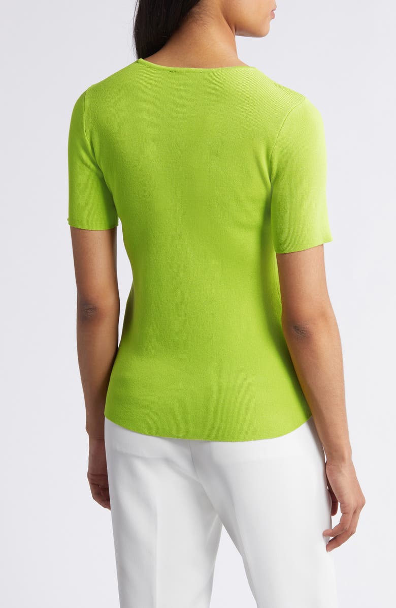 Tahari ASL Short Sleeve Sweater, Alternate, color, 