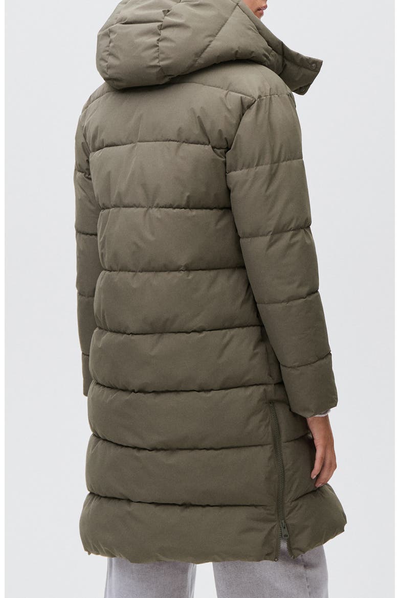 Hooded Puffer Coat, Alternate, color, KHAKI GREEN