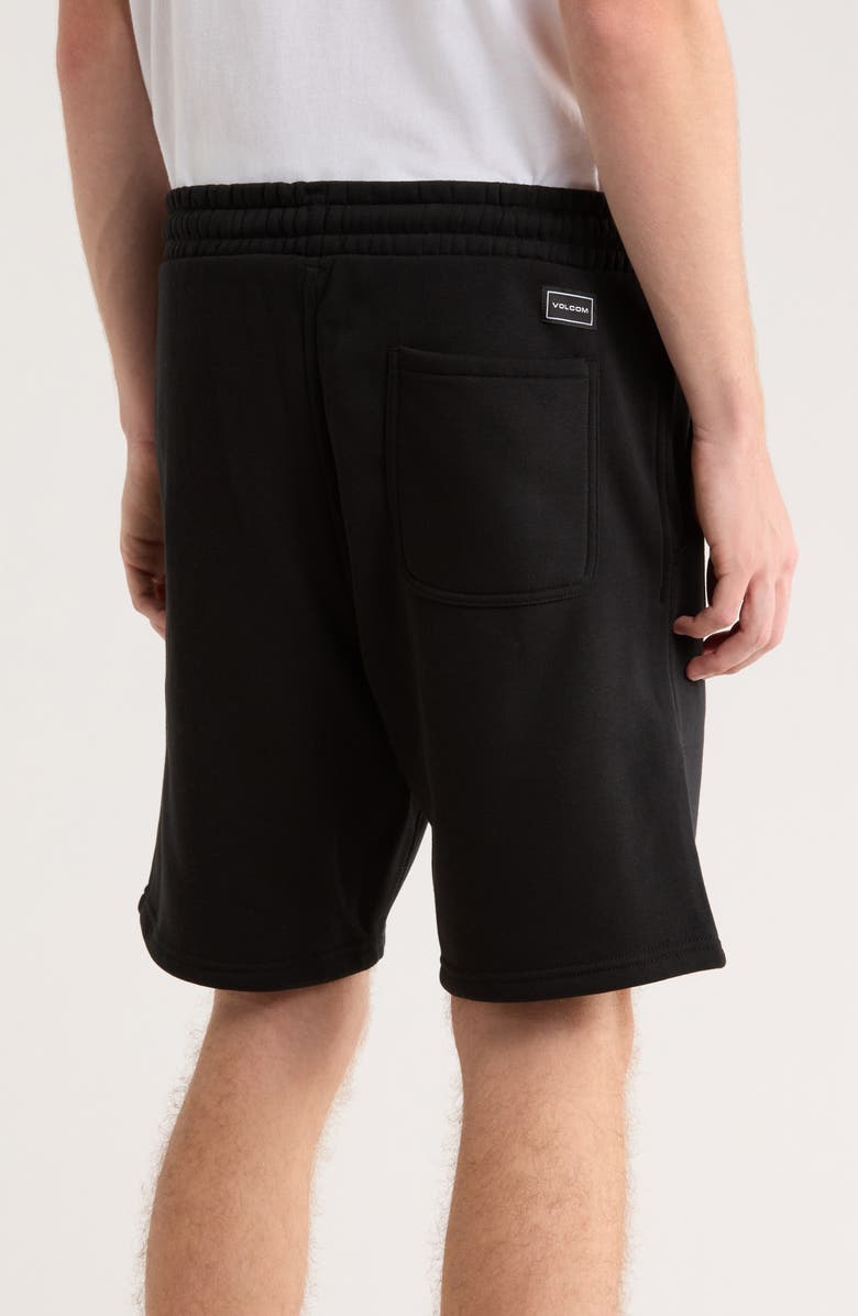 Volcom Roundabout Fleece Shorts, Alternate, color, Black/ Light Blue
