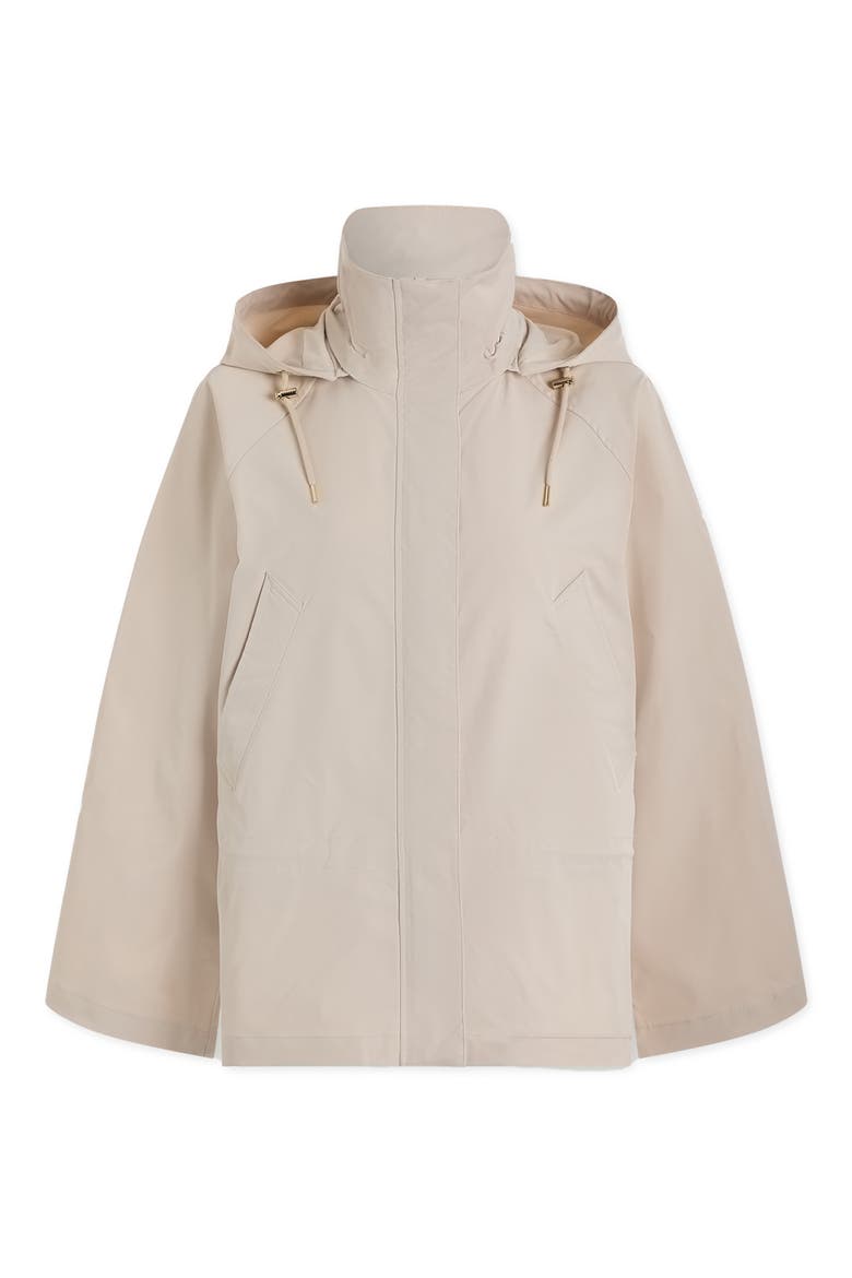 Jeanie Hooded Water Repellent Jacket, Alternate, color, OAT MILK