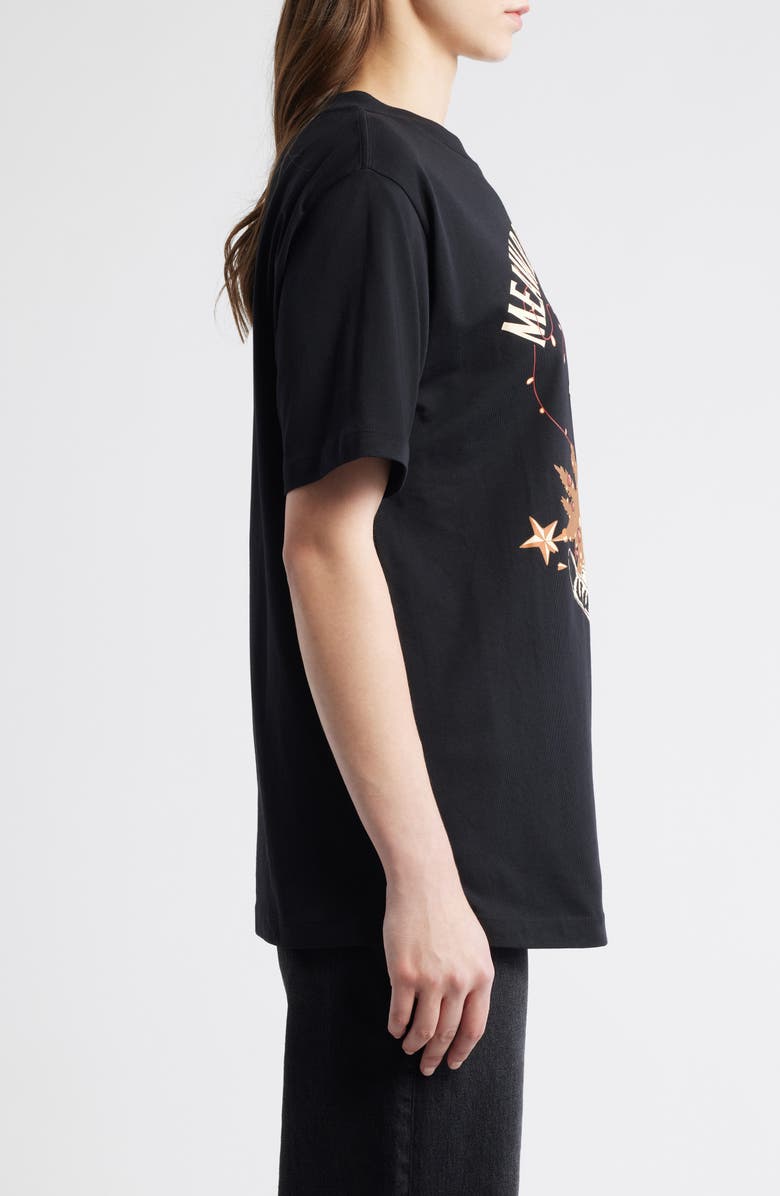 FARM Rio Meawrry Christmas Relaxed Graphic T-Shirt, Alternate, color, Black