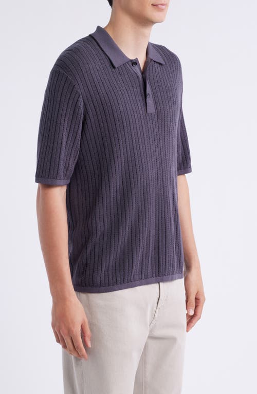 Rag & Bone Harvey Garment Dye Polo In Blue