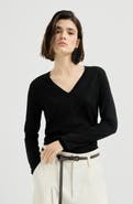 Brunello Cucinelli Cashmere and silk sparkling lightweight sweater
