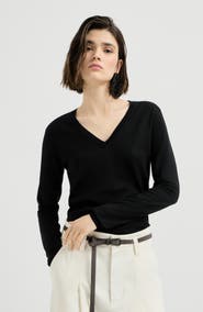 Brunello Cucinelli Cashmere and silk sparkling lightweight sweater