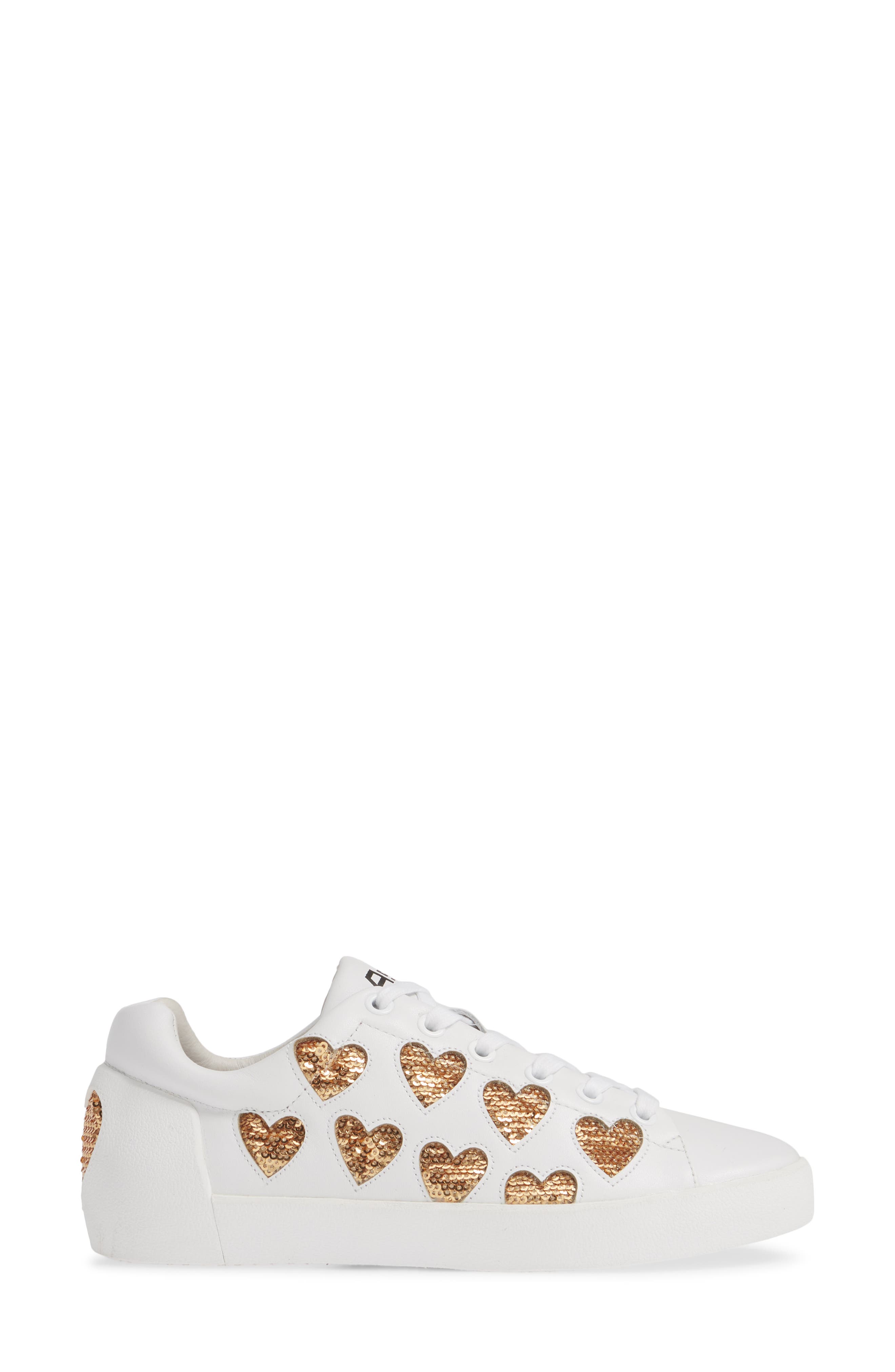 Ash Nikita Sequin Heart Sneaker, Alternate, color, 