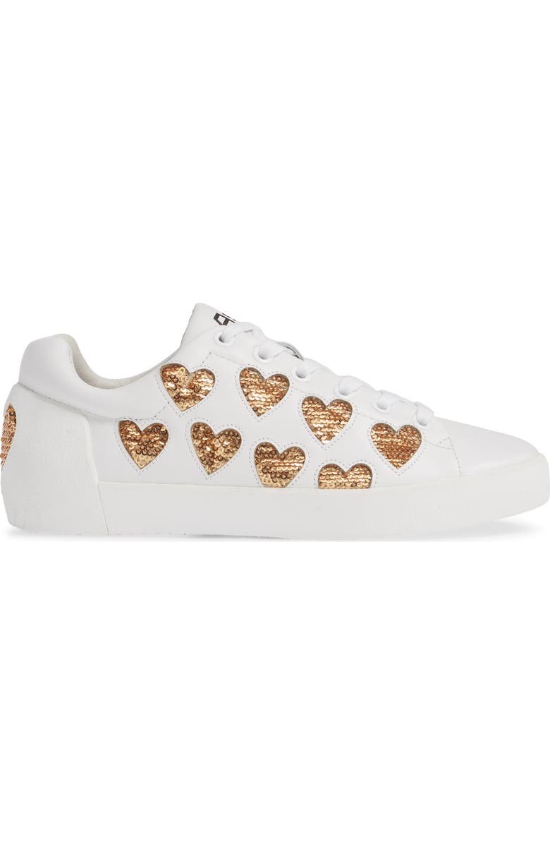 Ash Nikita Sequin Heart Sneaker, Alternate, color,
