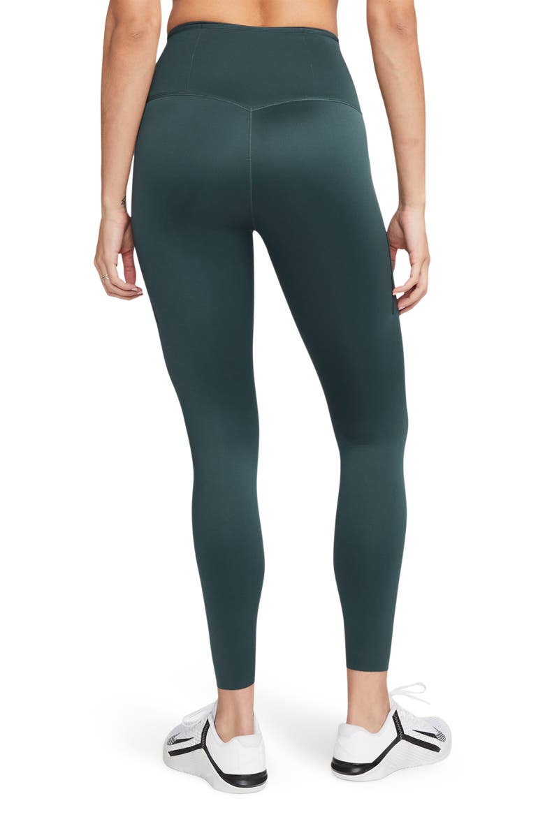 Dri-FIT Go High Waist 7/8 Leggings, Alternate, color, DEEP JUNGLE/ BLACK