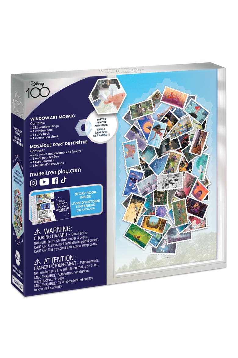 100 Piece Window Art Mosaic Clings, Alternate, color, Multicolored